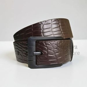 Sabuk Kulit Buaya Ikat Pinggang Kasual Bisnis kulit Sapi Motif Buaya