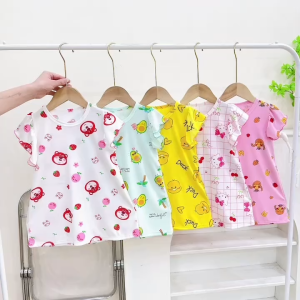 (6-35kg) Set 5 Váy Cánh Tiên Viền Bèo Bé Gái Chất Thun Tăm Lạnh Mềm Mát Họa Tiết Siêu Dễ Thương Mặc Đi Học Đi Chơi