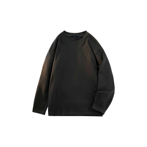 Comfortable Long Sleeve Loose Fit round Neck T-Shirt Japanese Style Casual Youthful Popular Cotton Shirt for Students