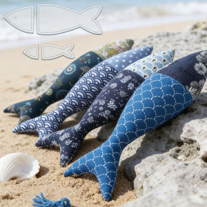 YOMDID 4pcs Fish-Shaped Patchwork Template Multi-Functional Transparent PET Craft Template DIY Fish Pattern Sewing Template
