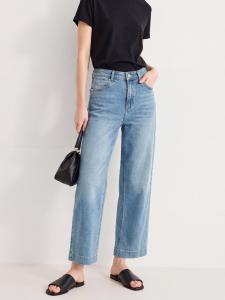 Basic House | Light Blue Loose Straight Capri Jeans