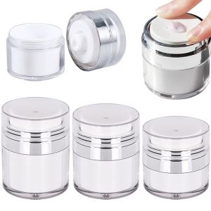 Hộp Đựng Kem Dưỡng Da Không Có Không Khí Cầm Tay 15ml/30ml/50ml/100ml Chai Mỹ Phẩm Có Thể Bơm Lại Chân Không Chống Rò Rỉ Loại Ép Chống Bụi