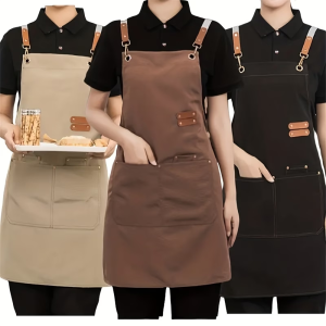 Chef Aprons Waterproof Kitchen Apron with Pockets Heavy Duty Adjustable Cooking ApronCoffee Bar ApronStylish Apron