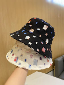 Korean Style Mixed Color Worn Fisherman Hat Womens Trendy Foldable Fashionable Bucket Hat Suitable for All Ages Spring Summer Autumn