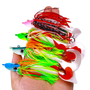 4pcs Jig Head weight 20g-150g Metal Sea Hard Bait with Soft Skirt Rubber Jig Artificial Tackle for Bass Carp Pike Trout