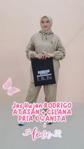 JAS HUJAN PREMIUM RODRIGO SETELAN BAJU & CELANA PRIA & WANITA BAHAN PVC TEBAL LENTUR & ANTI REMBES
