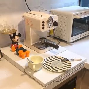 💟SOLUTION65💟 Push-Pull Microwave Oven Storage Rack Oven Holder Oven Stand Oven Organizer Coffee Machine Holder Coffee Machine Stand Coffee Machine Organizer Air Fryer Holder Air Fryer Stand Air Fryer Organizer Rice Cooker Holder Rice Cooker Stand