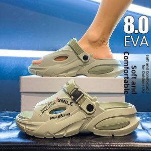 Mens Beach Sandals 2025 New Summer Outdoor Wear Anti-Slip Deodorant Driving Sports Thick Bottom Large Size Slippers