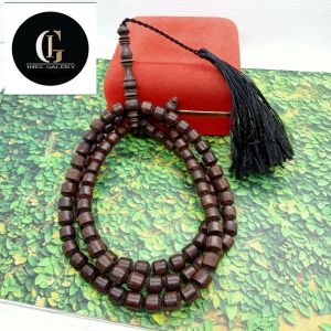 Tasbih kayu galih asem motif Marjan benang nilon A71