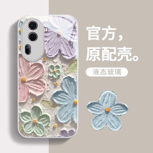 เคสโทรศัพท์มือถือ Oppo Reno11 แบบใหม่ ป้องกันการตกหล่น ป้องกันเลนส์ ลายดอกไม้สีสันสดใส ดีไซน์เรียบง่าย เปลือกป้องกัน