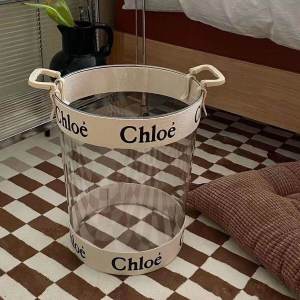 Transparent Acrylic Trash Can High Aesthetic Value for Home Living Room Office Bedroom Storage Bucket Luxury Minimalist Design