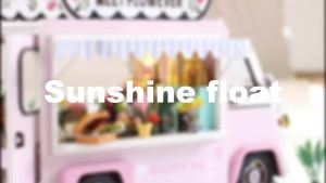 DIY Flower Truck Dollhouse Kit 3D Wooden Miniature Doll House Assembly Model with LED Light Toy Gift for Adults Home Decor