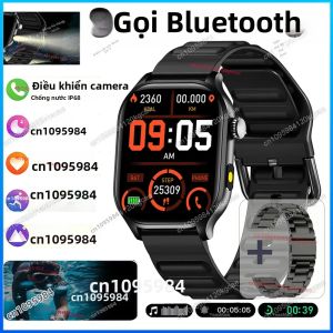 Đồng Hồ Thông Minh Quân Sự Mới Dành Cho Nam Và Nữ Với GPS Tích Hợp La Bàn Đèn LED Khả Năng Chống Nước IP68 Màn Hình AMOLED Chức Năng Gọi Bluetooth