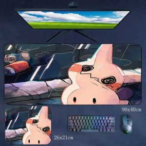 Potdemiel | Oversized Gaming Mouse Keyboard Pad Pokémon Genggui Pikachu Rubber Non-slip and Dirty-resistant Mousepad Wrist Guard Writing Pad
