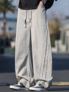 Wood soon | American Retro Workwear Wide Leg Casual Trousers
