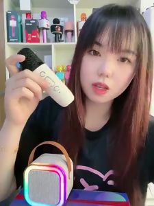 Wireless Mini Karaoke Portable Speaker Bluetooth Microphone K12 Family Gathering Outdoor Camping Entertainment Karaoke Speaker