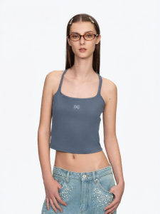ANN ANDELMAN | Unique Design Slim Fit Aesthetic Short Cross Strap Vest Women