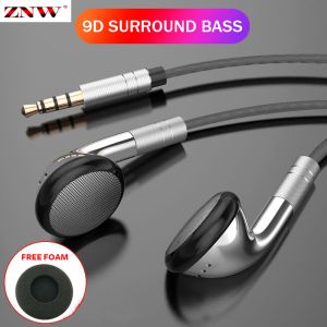 ZNW High Quality Earbuds Wired Headset Concert Effect Headset High Performance Microphone Active Noise Reduction 9D Call Headset