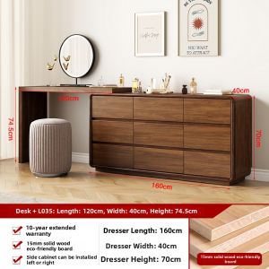 Space-saving Corner Dressing Vanity Unit