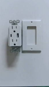 Powerlong PH Wall Socket Outlets Panel US 4.2A Dual USB Port Wall Outlet Wall Charger Power Adapter 220V