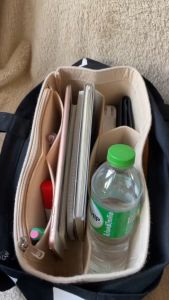 รู้สึกกระเป๋ามีผ้าซับในสำหรับกระเป๋า Tas Jinjing Kanvas GW กระเป๋าใส่เครื่องสำอางผู้หญิงกระเป๋ากระเป๋าเงินชั้นในกระเป๋าเครื่องสำอางเดินทางกระชับสัดส่วน