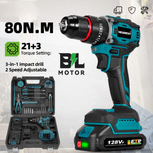 สว่านไม่แปรงถ่านไฟฟ้า3 IN 1 80NM เครื่องมือไขควงไฟฟ้าไฟฟ้าสว่านผลกระทบไร้สายสำหรับแบตเตอรี่ Makita 18V