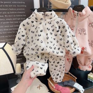 JIFANPAUL | Thickened Flannel Sleepwear Set
