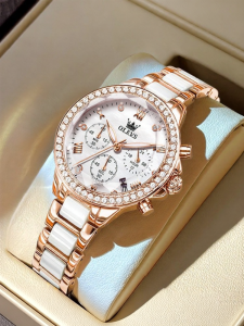 OLEVS | Quartz Womens Watch Ceramic Multi-Function Stylish Luxury