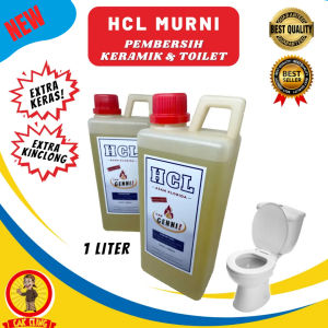 HCL CAP GENNI PEMBERSIH PORSELEN 1 LITER 5X lebih kuat dan hemat bersihkan kerak kamar mandi