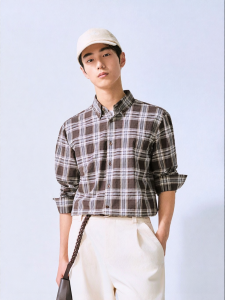 Summer Casual Plaid Long Sleeve Shirt