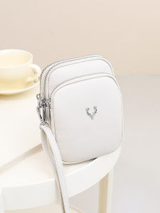 Mini Crossbody Bag Womens Fashionable Simple Cell Phone Bag with Multiple Pockets Soft Surface Material