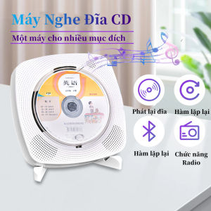 Máy đĩa nghe nhạc CD KECAG bản sạc pin - máy đọc đĩa CD DVD treo tườngđể bàn nhỏ gọn