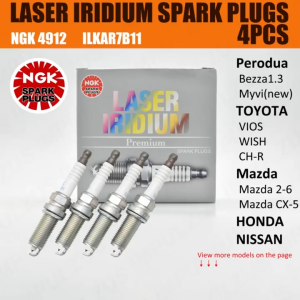 100% ORIGINAL NGK 4912 ILKAR7B11 Laser Iridium Spark Plug For Toyota/ Nissan/ Perodua/ Subaru/ Mazda
