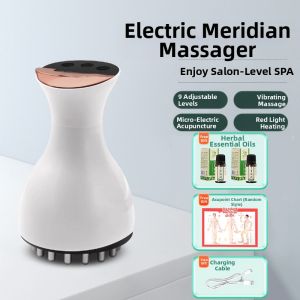 Electric Meridian Brush Abdominal Massage Tool Whole Body Universal Brush Fat Burning Stomach Rubbing Blood Flow Unblocking