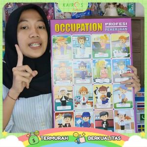 Paket 10 Poster Belajar Anak Edukasi Angka Huruf Binatang Buah Sayur dll