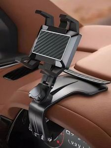 ยูนิเวอร์แซล 360 ° ที่วางโทรศัพท์บนแผงหน้าปัด – มีช่องใส่ป้ายจอดรถแบบซ่อน ออกแบบมาสำหรับการนำทางแบบ HUD ใช้ได้กับโทรศัพท์ขนาด 3”–7” (60–100