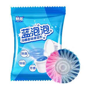 30PCS Toilet Bowl Cleaner Drain Tank Rose Fragrance Tablet Freshener Deodorization Stain Remover House Bathroom Cleaning Agent
