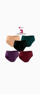 LAUREN AVON 5-IN-1 MIDI Panty Pack beige black green purple red