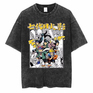Áo Thun Cotton Naruto Streetwear Harajuku Cổ Tròn Tay Ngắn Phong Cách Mùa Hè Cổ Điển Thường Ngày Cho Nam
