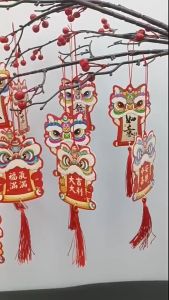 Angpao Imlek Barongsai: Gantungan Pohon & Aksesoris