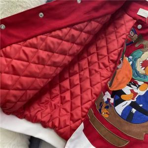 American Style Hip Hop Heavy Embroidery Red Jacket Ball Game Outerwear for Men And Women Spring Autumn New Arrival Casual Wear