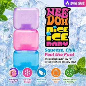 Squishy Stress Relief Toy Malty Sugar Ice Cube Squeeze Toy with Rebound Effect Suitable for People with ADHD