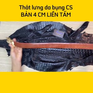 Dây nịt bản lớn phù hợp bụng bia. Da bụng cá sấu mềm dễ sử dụng