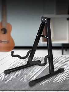 สินค้ามีคุณภาพ ขาตั้งกีตาร์ไฟฟ้า ทรงตัว (A) พับได้ สำหรับตั้งกีตาร์เบส อูคูเลเล่ ผีผา ไวโอลิน แบบโลหะ