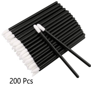 50-300 Chiếc Dùng Một Lần Cọ Môi Que Di Động Đa Năng Son Môi Che Khuyết Điểm Phấn Mắt Trang Điểm Bộ Tay Cầm Bằng Nhựa Chất Liệu Xốp