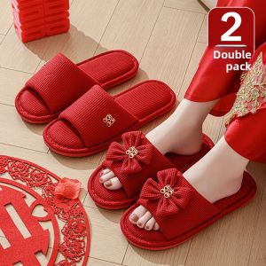Red Wedding Slippers for Bride