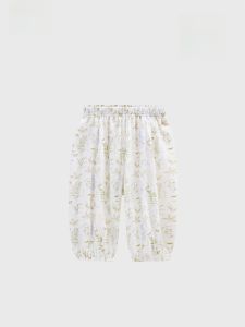 Aengbay Mosquito-Resistant Cotton Lantern Pants for Infants Thin Pure Cotton Long Trousers for Newborns And Babies