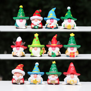 Mũ Tinh Tinh Hoạt Hình Dễ Thương Giáng Sinh Gnome Figurine Trang Trí Bàn Túi Quà Tặng Mù Trang Trí Bánh Nhựa Đồ Trang Trí Bàn