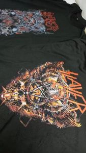 KurniaKaos T-Shirt Kaos Distro Musik Band SLAYER bahan 24s kaos murah