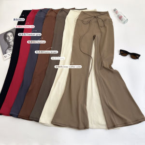 Fall Season Bell Bottom Yoga Pants Breathable Training Fitness Trousers Womens Long Pants Nylon Spandex Moisture Wicking Slimming